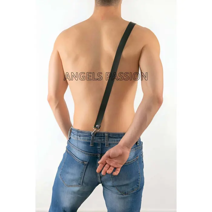 Çapraz Erkek  Deri Pantolon Harness - Çapraz Bağlanan Deri Erkek  Harness - Brfm30