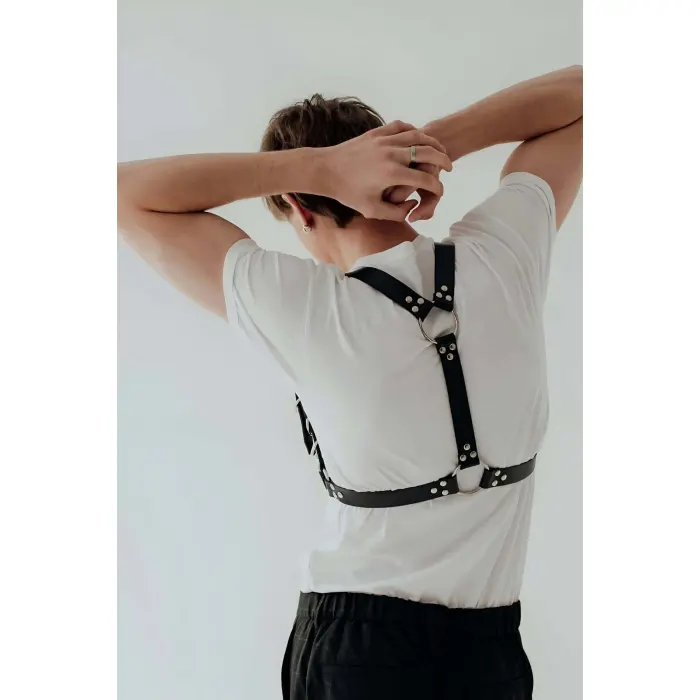 D Halka Detaylı Şık Erkek  Harness - Brfm92