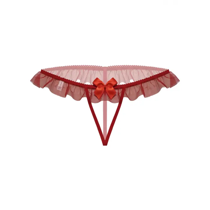 Dantelli Taşlı Büyük Beden Fantezi Bato Külot