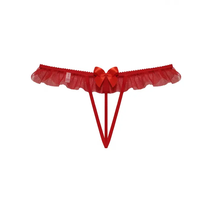 Dantelli Taşlı Büyük Beden Fantezi Bato Külot