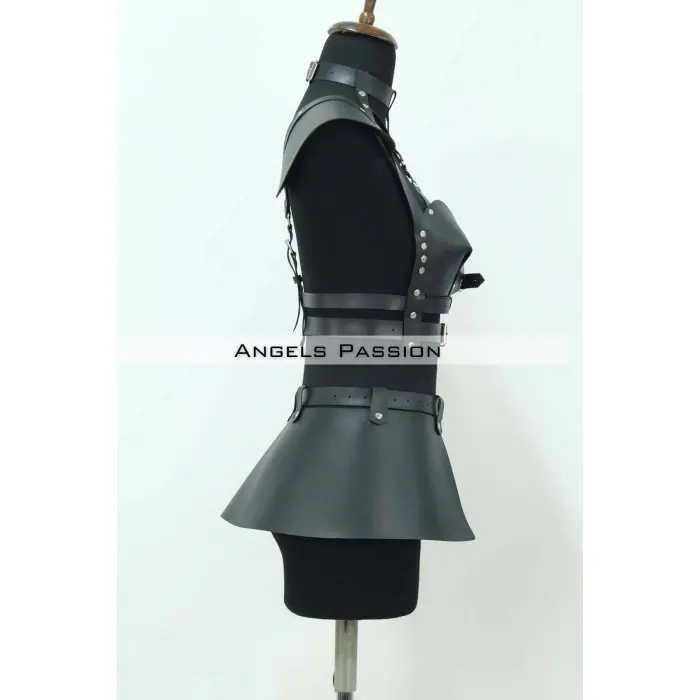 Deri Elbise Harness, Deri Etek Ve Göğüs Elbise - Brf1371