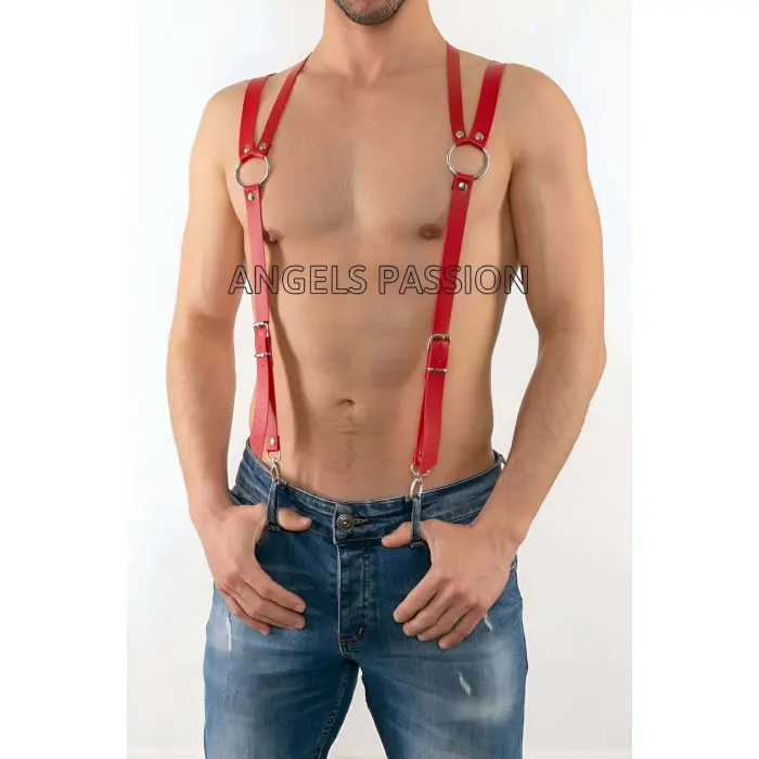 Deri Erkek  Pantolon Askısı, Deri Erkek  Harness - Brfm10