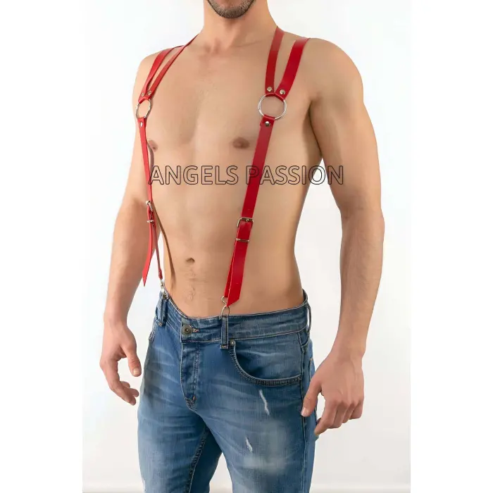Deri Erkek  Pantolon Askısı, Deri Erkek  Harness - Brfm10