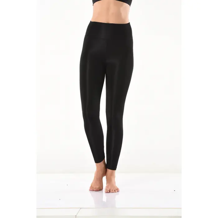 Derya Kurşun Yüksek Bel Parlak Disco Tayt 0595