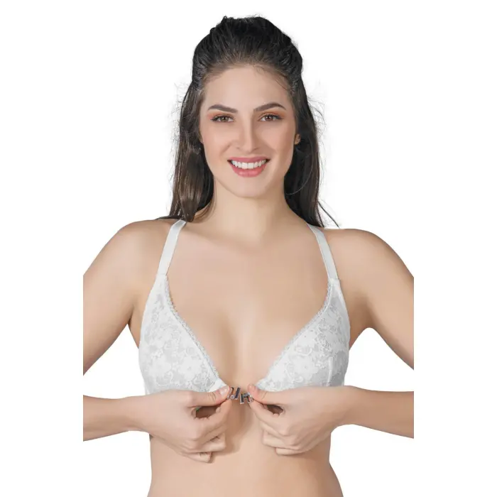 EKRU MI Emay 187 B Önden Açılır Balenli Sporcu Sütyen