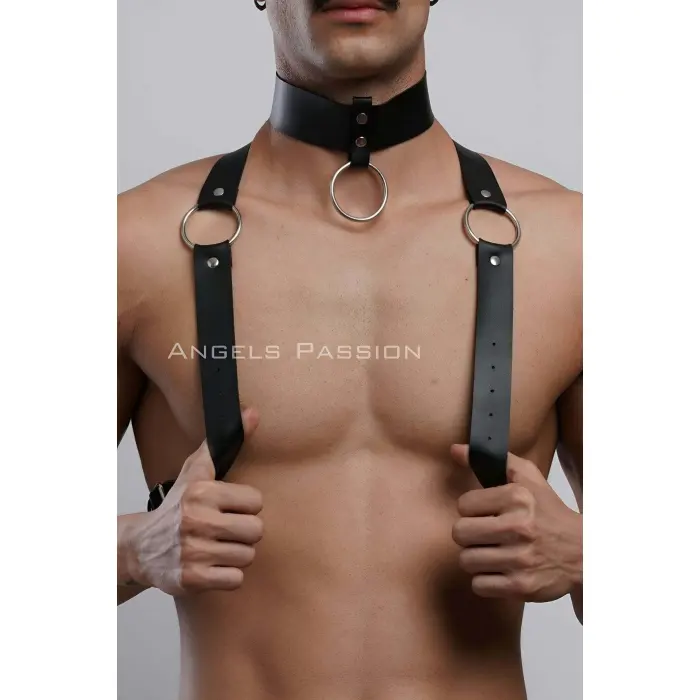 Erkek  Choker Ve Göğüs Harness, Erkek  Parti Giyim - Brfm35