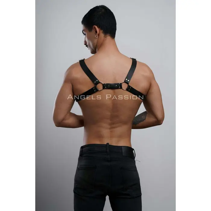Erkek  Deri Fantazi Göğüs Harness - Brfm8