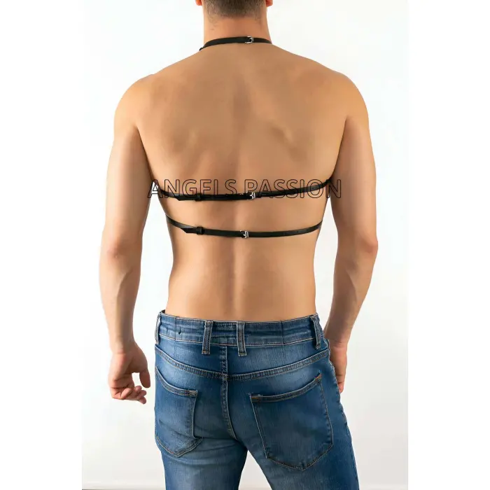 Erkek  Fantazi Giyim Şık Deri Harness - Brfm1