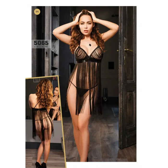 Fantazi Püsküllü BabyDoll Takım 5065
