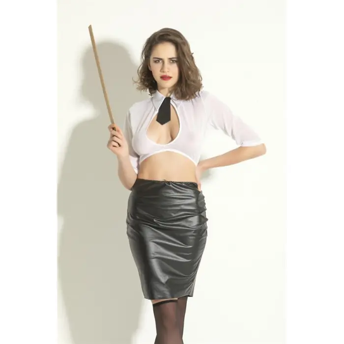 FANTEZİ ÖĞRETMEN KOSTÜMÜ SİYAH/BEYAZ (MGP6506)