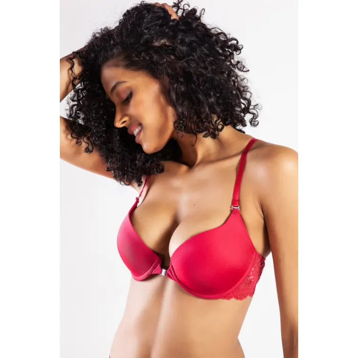 Githa Foam Cup Push Up Bra,şarap Renk Straplez Konforlu Ve Şık Sütyen