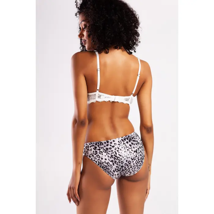 Goldy Heavy Push Up Bra, Gri Leopar Konforlu Ve Şık Sütyen