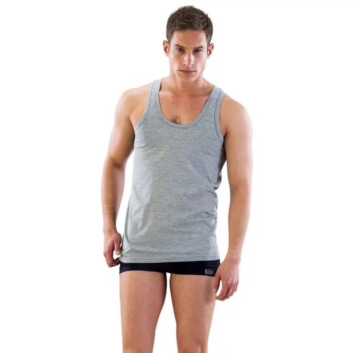 GRİ MI Emay 12210-R U Yaka Askılı Erkek Atlet Renkli