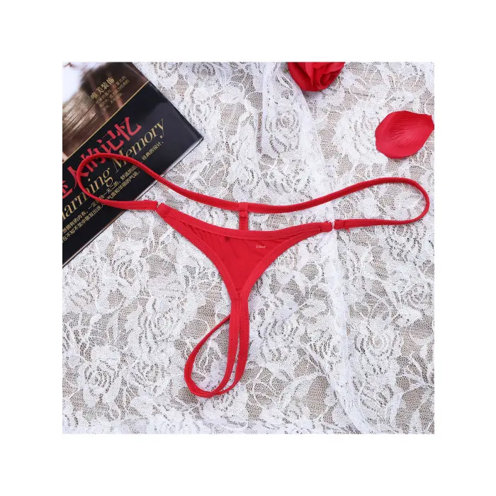 Halkalı Mini Kırmızı Kadın Fantezi G String