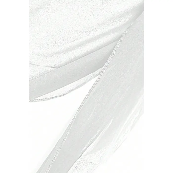 Kadın Siyah Beyaz Transparan Belden Bağlamalı Pareo 2li