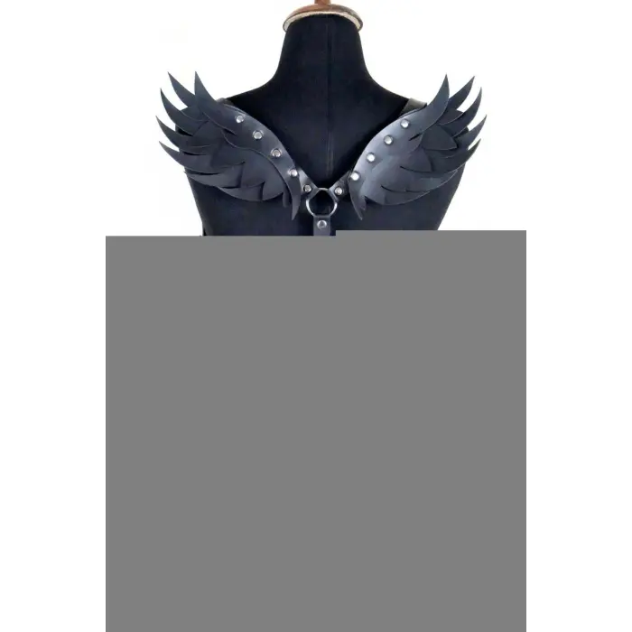 Kanatlı Detaylı Şık Göğüs Harness , Kanat Detaylı Deri Kemer - Brf1097