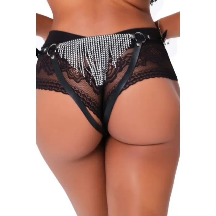 Külot Görünümlü Taşlı Fantezi Etek 800352