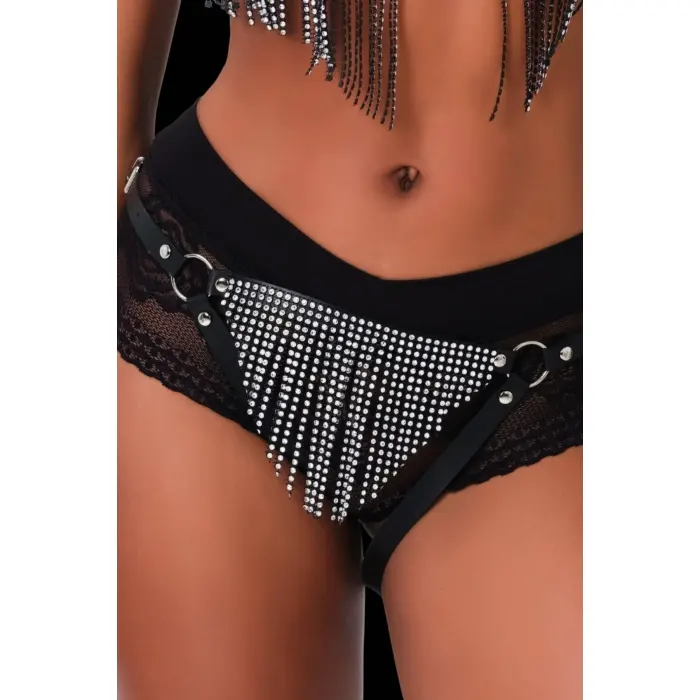 Külot Görünümlü Taşlı Fantezi Etek 800352