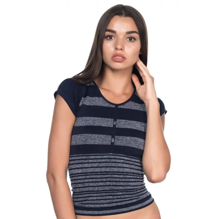 LACİVERT MI Emay 5026 Soft Seamless T Shirt