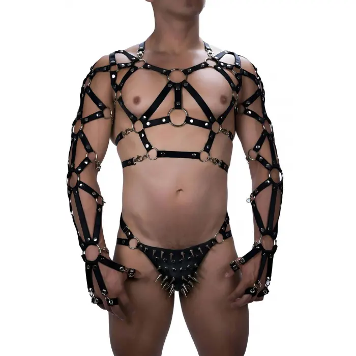 Lastik Göğüs Ve Çivili Külot Harness Takım - Brfm181