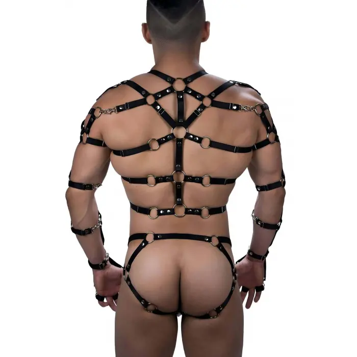 Lastik Göğüs Ve Çivili Külot Harness Takım - Brfm181