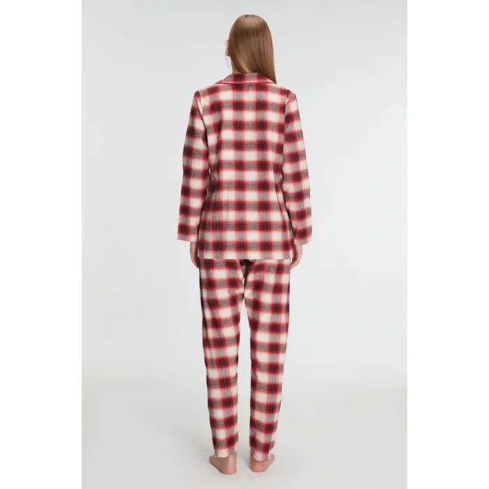 LYYN Anıl Pamuklu Uzun Kol Gömlek Ve Pantolon Takım