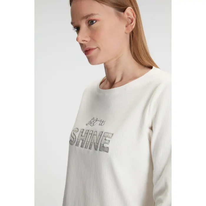 LYYN Anıl Uzun Kol Pamuklu Kışlık Pijama Takımı