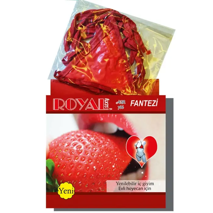 LYYN Arias Closet Fantezi Yenilebilir Çilek Aromalı İç Çamaşırı Takımı