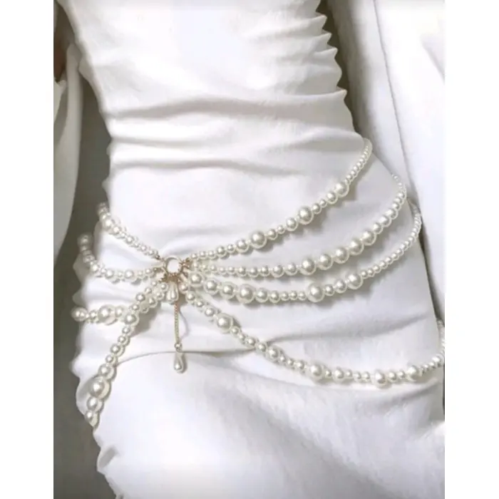 LYYN Bel Aksesuarı, Zarif , Şık , İncili Kostüm