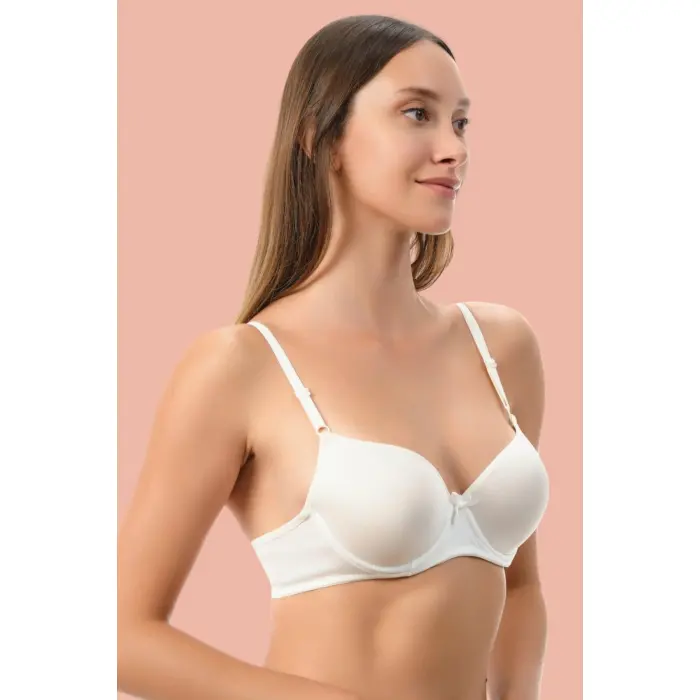 LYYN Beyaz Dolgulu Mikro Tek Sütyen