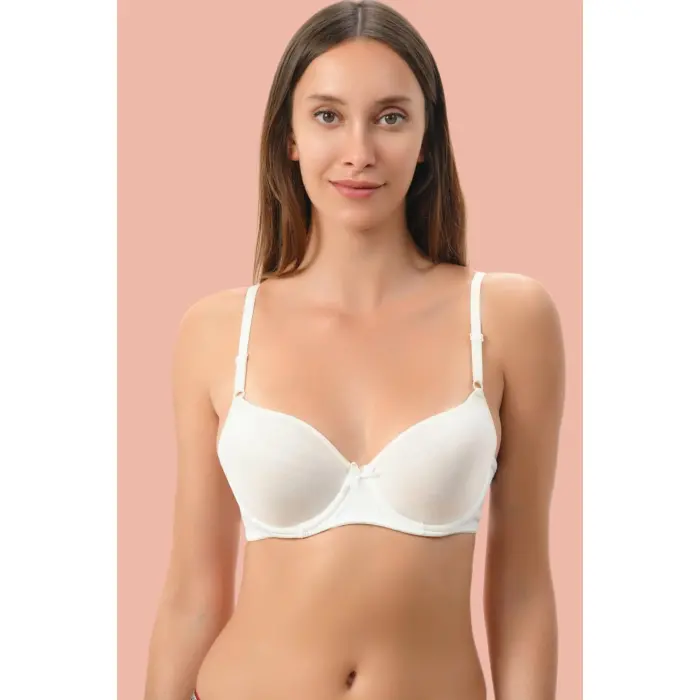 LYYN Beyaz Dolgusuz Mikro Tek Sütyen