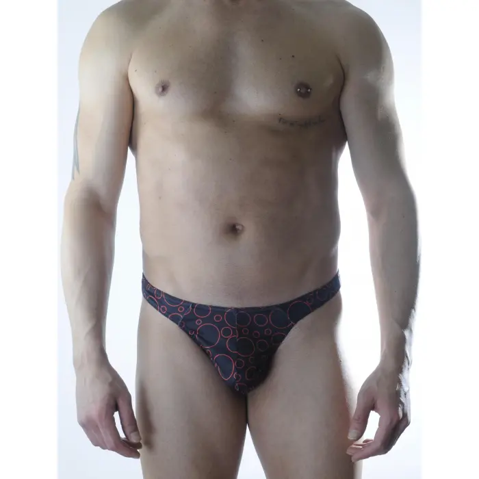 LYYN Erkek Daire Desenli Tanga İç Çamaşırı