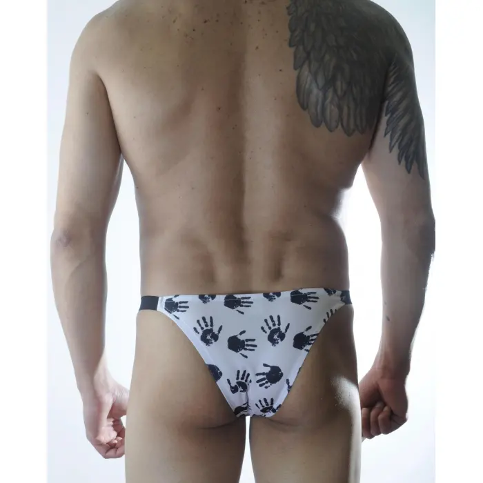 LYYN Erkek El Desenli Brazillian Slip İç Çamaşırı