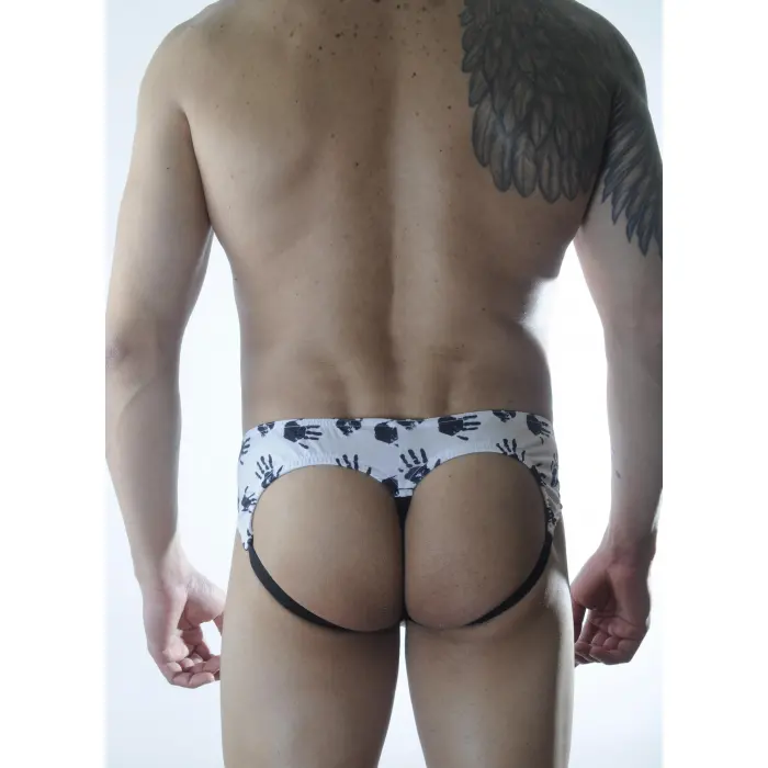 LYYN Erkek El Desenli Jockstrap Fantezi İç Giyim
