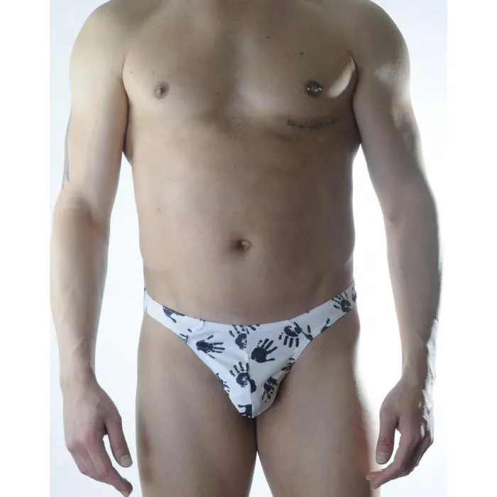 LYYN Erkek El Desenli Tanga İç Çamaşırı