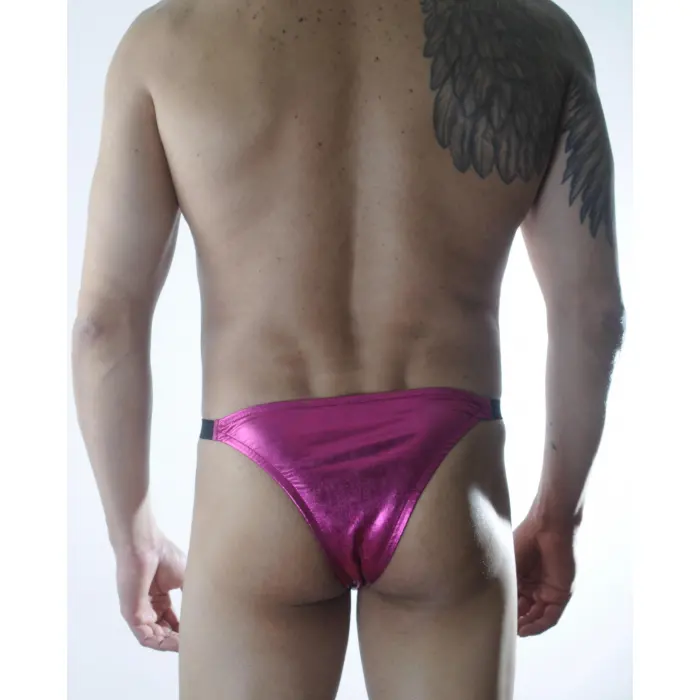 LYYN Erkek Fuşya Lame Brazillian Slip İç Giyim