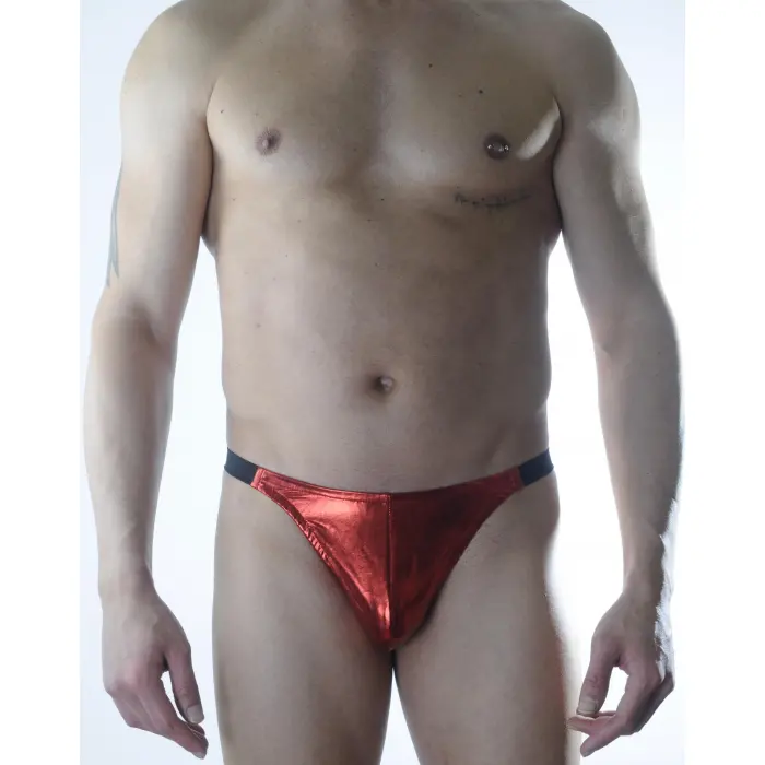 LYYN Erkek Kırmızı Lame Brazillian Slip