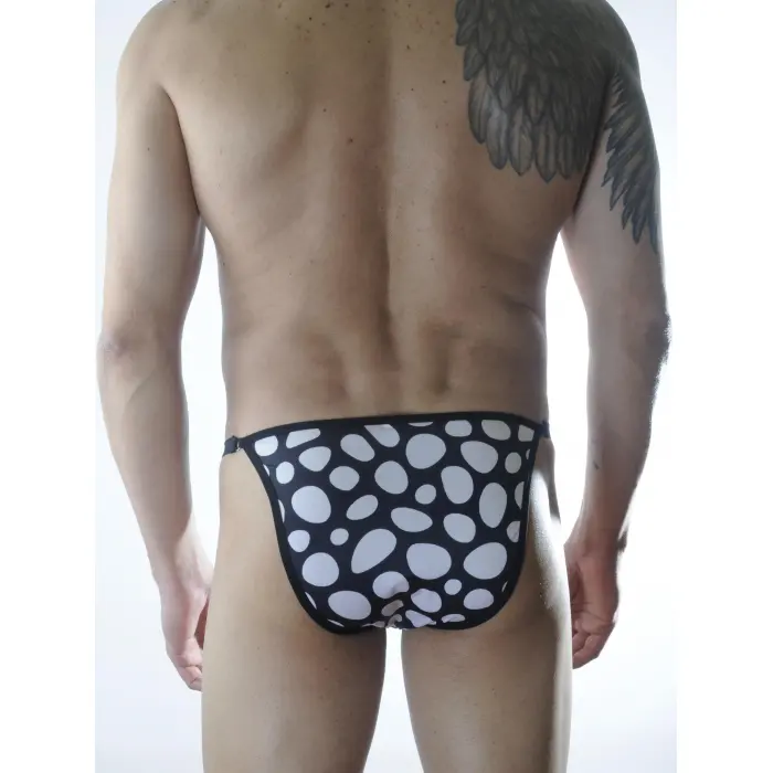 LYYN Erkek Metalli Desenli Slip Çamaşır