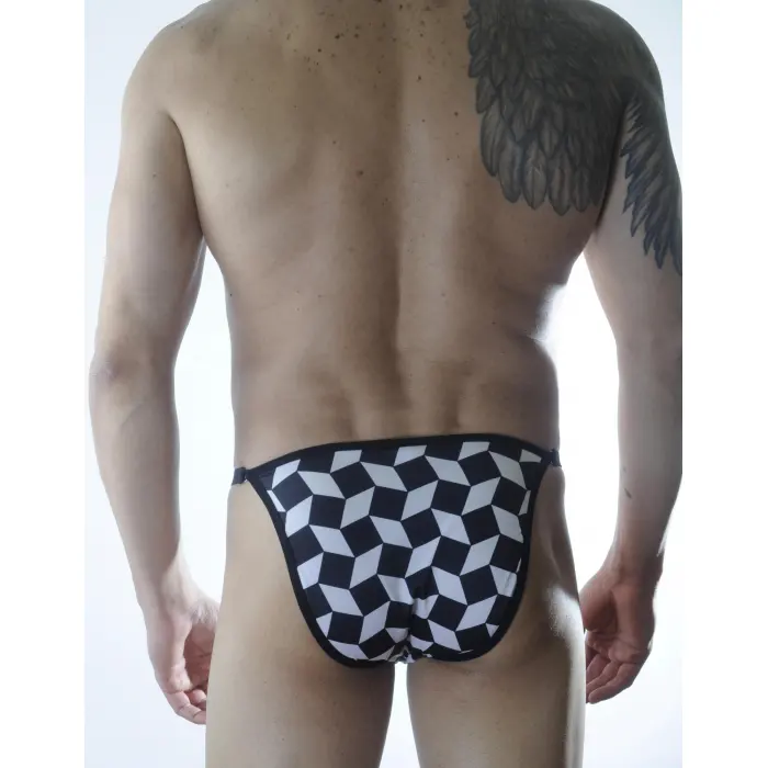 LYYN Erkek Metalli Küp Desenli Slip İç Çamaşırı