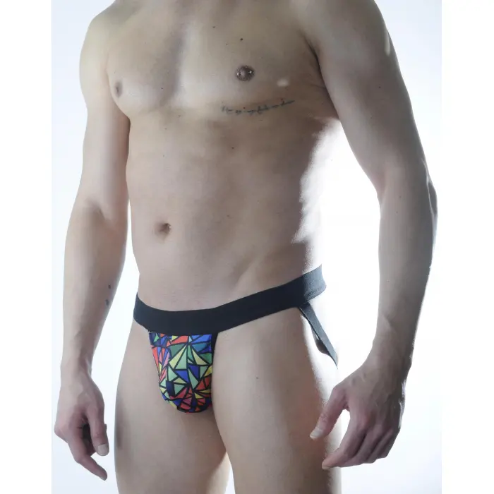 LYYN Erkek Renkli Desenli Jockstrap İç Giyim