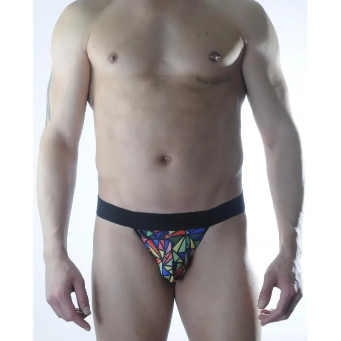 LYYN Erkek Renkli Desenli Jockstrap İç Giyim