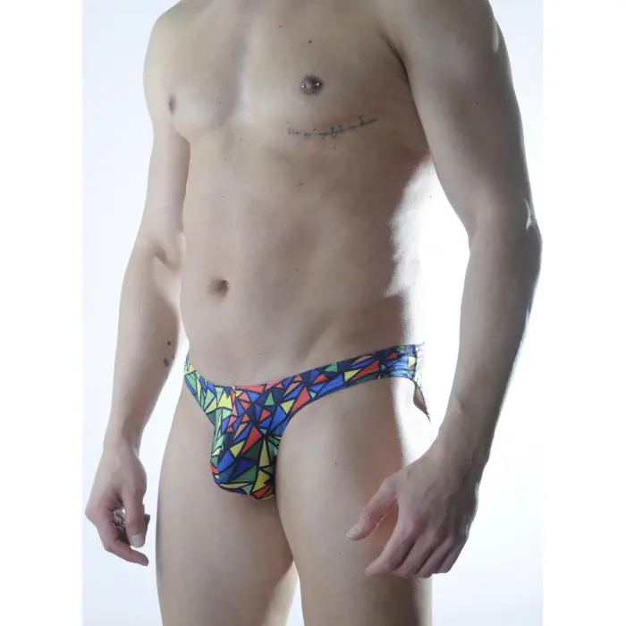 LYYN Erkek Renkli Desenli Slip İç Çamaşırı