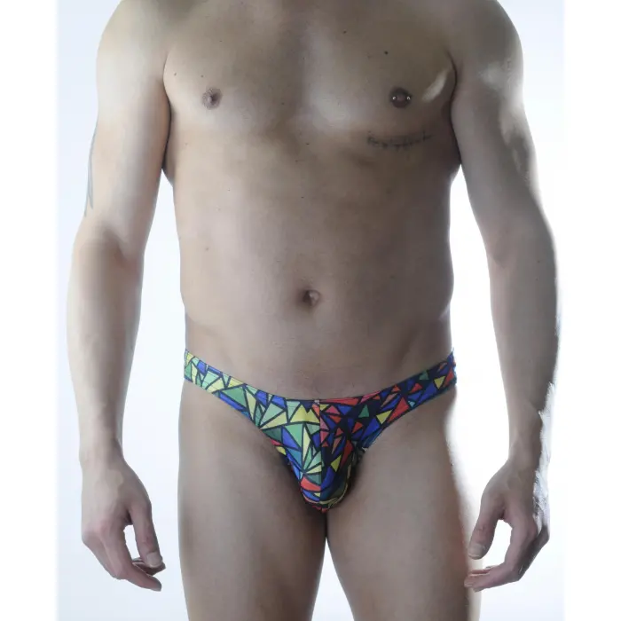 LYYN Erkek Renkli Desenli Slip İç Çamaşırı