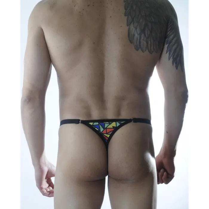 LYYN Erkek Renkli Metalli Tanga İç Çamaşırı