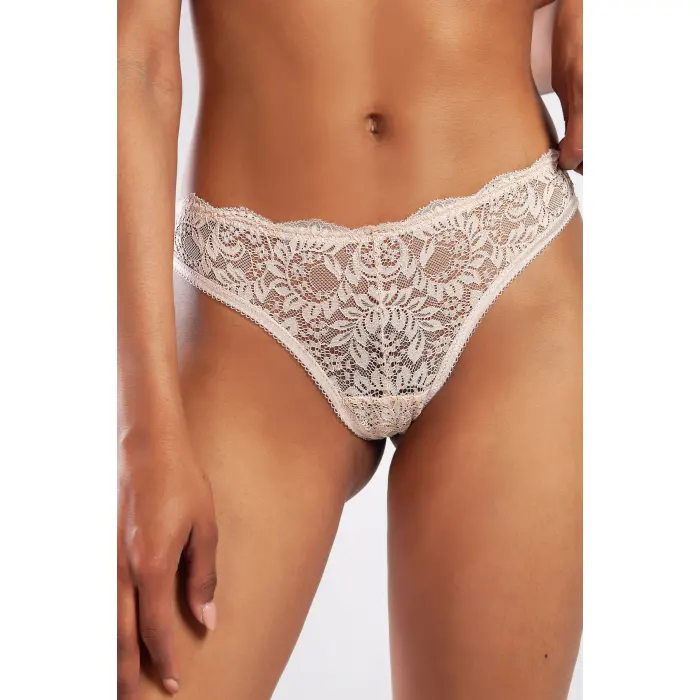 LYYN Golshan Gcolors Brazillian Külot, Kadın Dantelli Ten Brezilyan Külot