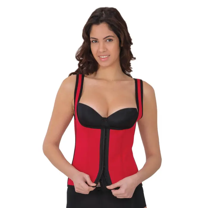 LYYN KIRMIZI MI 9173 Agraflı Göğsü Açık Atlet Korse