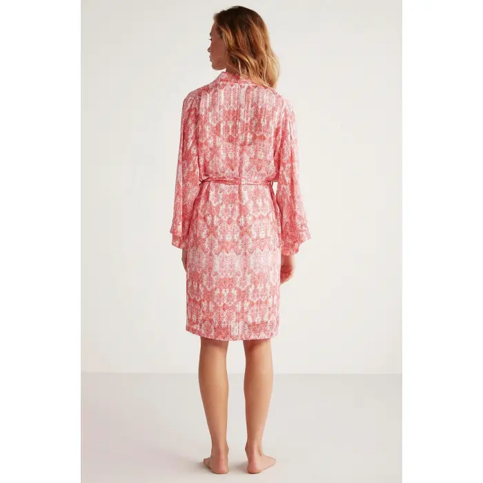 LYYN Penye Mood Desenli Sabahlık Takım