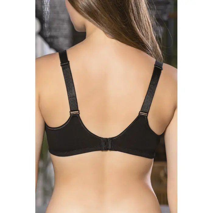 LYYN Siyah Anne İçin Konforlu Emzirme Sütyeni,pamuklutelsiz,süngersiz, Mom Bra