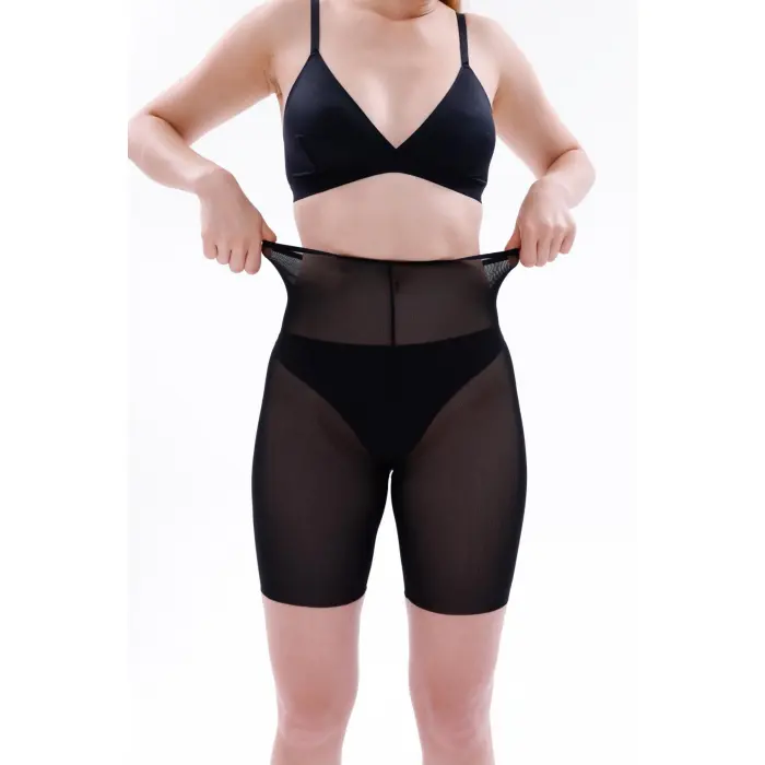 LYYN SİYAH MI EMAY 2705 Lazer Tül Boxer Hayalet Korse