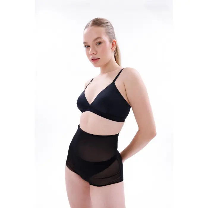 LYYN SİYAH MI EMAY 2706 Lazer Tül Slip Hayalet Korse